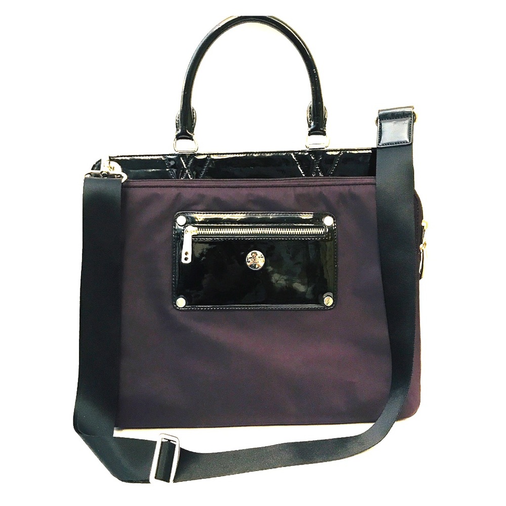 Knomo London slim laptop briefcase crossbody bag